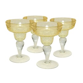 Artland Iris Margarita Glasses, Citrine, Set of 4