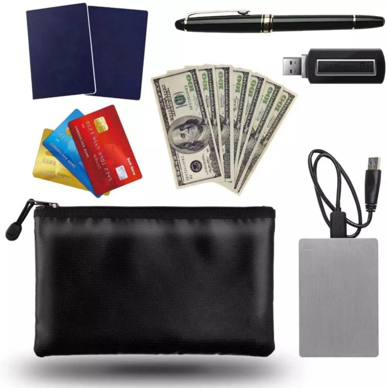 Unbranded 1 PC Fireproof Waterproof Document Envelope File Folder Cash