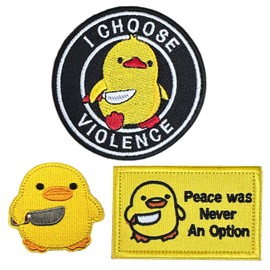 GYHWOFUL Pack of 3 Funny Patches Velcro, Velcro Patch for Ducks, Military Velcro Patch for Boys, Girls, Jackets, Backpacks, Gifts