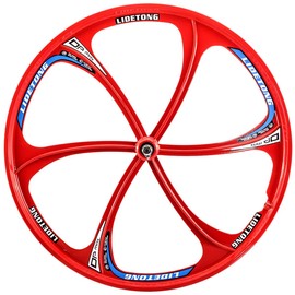 Zeda Aluminum 26" Motorized Bicycle Mag Wheel Set - Red