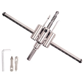 NEYORIKA Circle Cutter, Round Cutter, Universal Cone, Replacement Blade, Adjustable, 1.6 - 7.9 inches (40 - 200 mm), Silver