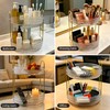 360° Rotating Cosmetic Display Case, 2-Tier Large Capacity Makeup Organizer