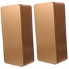 COLLBATH 2pcs Rectangular Tinplate Storage Boxes for Tea Bags and