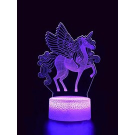JIHONWONG Unicorn Night Light for Kids Multi-Color Nightlights with Dual Power Supply Design, Creative Gifts Toys for 3 4 5 6 7 8 Year Old Boys Girls Birthday