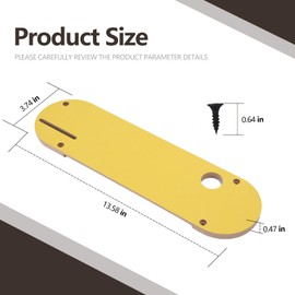 Zero Clearance Inserts, Zero Clearance Table Saw Inserts, Zero Clearance Inserts Laminated Compatible 7491, 7491, 7491, 7490(Type 1), 744, 745, 746, 7480, Table Saw with Split Slot (4 PACKS)