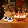 Kepfire 2Pcs Glass Votive Candle Holders Decoration Mosaic Crystal Round