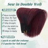 Smavida Sew In Hair Extensions Real Human Hair Ombre Burgundy