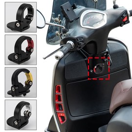 Lorababer Scooter Motorcycle Accessories Motorcycle Hook Hanger Cargo Carry Holder H.elmet Holder Luggage Bag Bottle Hook Storage Hook Compatible with P.iaggio Vespa GTS300 GTS 300 GTV (Black)