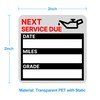 for Oil Change Sticker Static Cling, Clear Stickers 120 Pcs