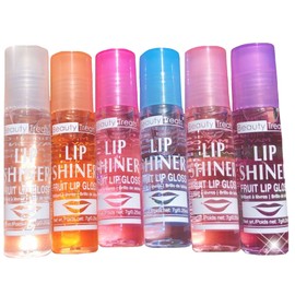Beauty Treats Lip Shiner Roll-On Fruit Lip Gloss By ; 6 Piece Assortment Set, 0.25Oz / 7G Each