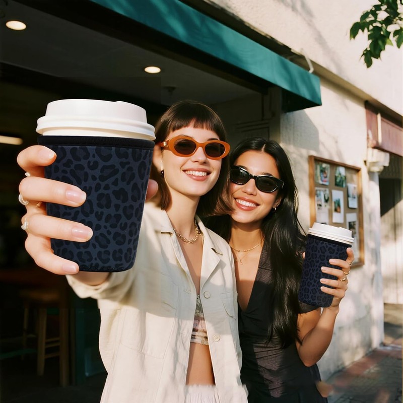 Reusable Insulated Sleeve for Iced Coffee Cup, Coffee Neoprene Sleeve