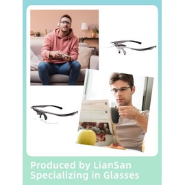 LianSan Flipped Up Reading Glasses for Men Durable Magnifying Readers Portable Clip On Eyeglasses Blue Light Blocking Lenses(Grey,3.00x)