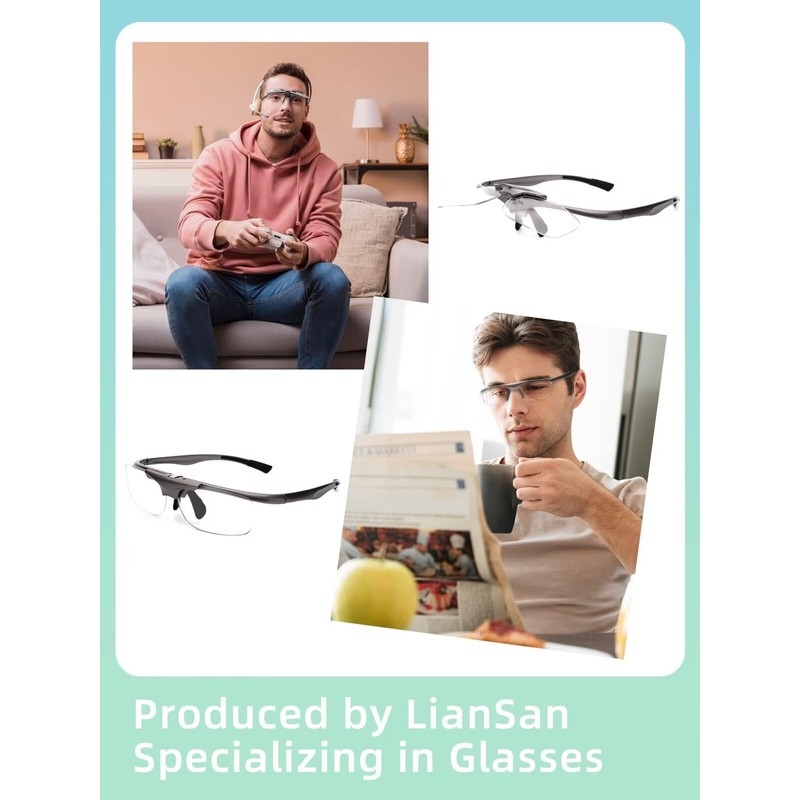 LianSan Flipped Up Reading Glasses for Men Durable Magnifying Readers