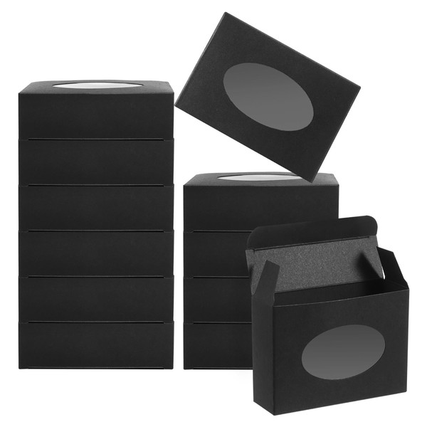 PATIKIL 3.8x2.8x1.2" Paper Soap Box with Window, 20 Pack Homemade