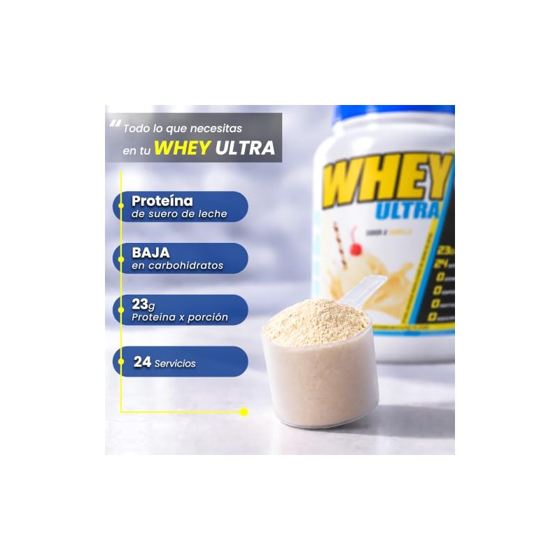 BHP NUTRITION WHEY ULTRA Proteína de Suero, Vainilla, 2 LBS