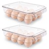 LDXDRU Pack of 2 Egg Boxes 12 Eggs Storage Fridge