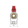 Simplex KFE Ball Valve Through Male Thread 1/2 Inch, Self-Sealing