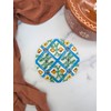 Hand-Painted Portuguese Ceramic Tile Round Trivet (TRT6)