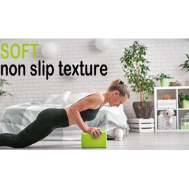 G5 HT SPORT Yoga Stones [Single or Pair] High Density Yoga Blocks with Support Non-Slip Hypoallergenic | 22.5 x 15 cm, Thickness 7 cm (Single Stone (Lime Green)