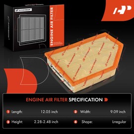A-Premium Front 2-PC Engine Air Filter Compatible with Volvo XC90 2005-2011 4.4L, Replace# 3063655-1, 30636551