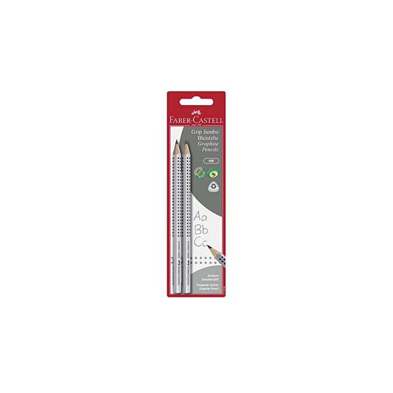 Faber-Castell 111992 Jumbo Grip HB Pencil, Stationery (Pack of 2,
