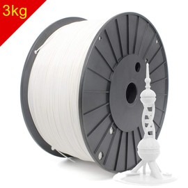 RepRapper White MPLA (Modified PLA) Extra Strong PLA Plus Filament for 3D Printer 1.75mm (± 0.03mm) 6.6lbs (3kg)
