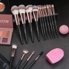 15 Piezas Brochas De Maquillaje Profesional Color Negro