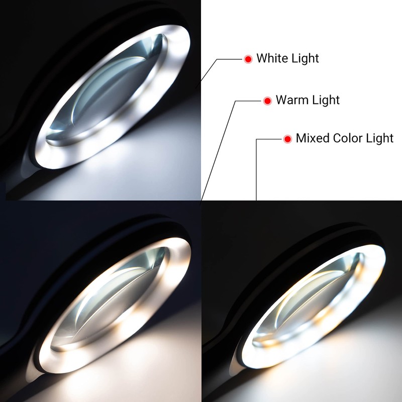 Sanung 10X Optical Magnifier with Light, V-3318 Handheld LED Light