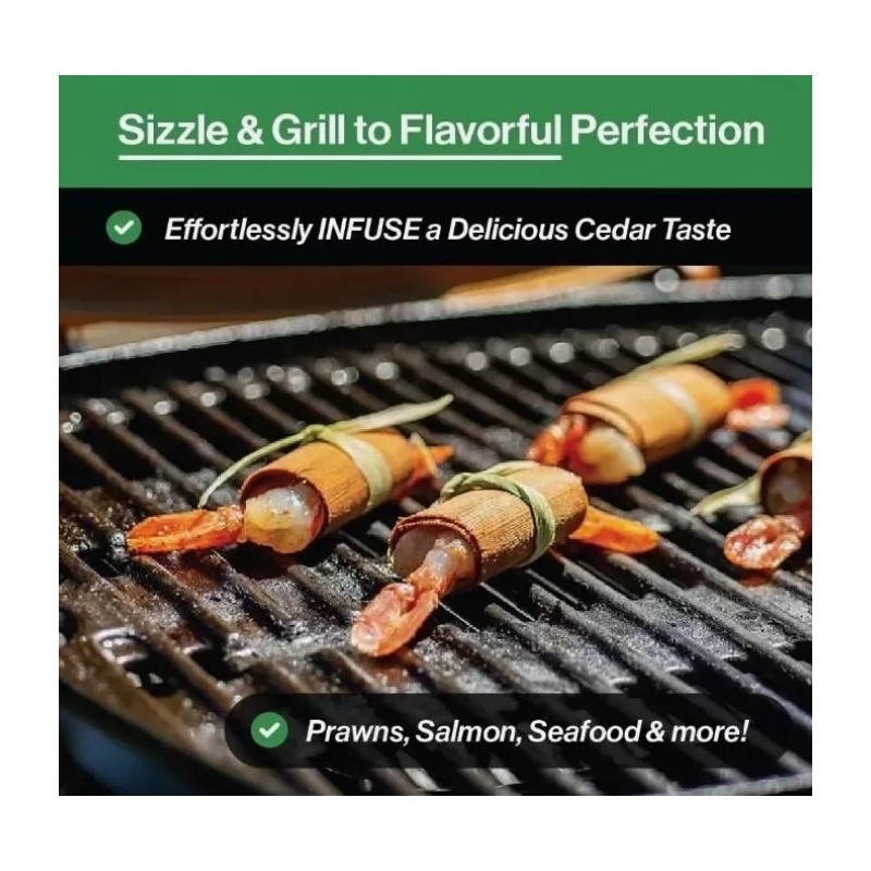Fire & Flavor Cedar Wraps for Grilling/Stove