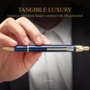 BEILUNER Luxury Gel Pen with 24K Gold Electroplating Finish, Blue