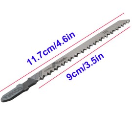 CESFONJER Jigsaw Blades Set with Storage Tube, Extended T301CD, Jigsaw Blade for Cutting Optimised for Cutting Wood, PVC and Plastic, Pack of 10