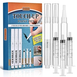XTIIEED Fillable Touch Up Paint Pen, Refillable Paint Brush Pens, Touch up paint pens for walls - Wood Floors, Windows, Furniture, Kitchen Cabinet, Suitable for Any Repair(3 Pack)