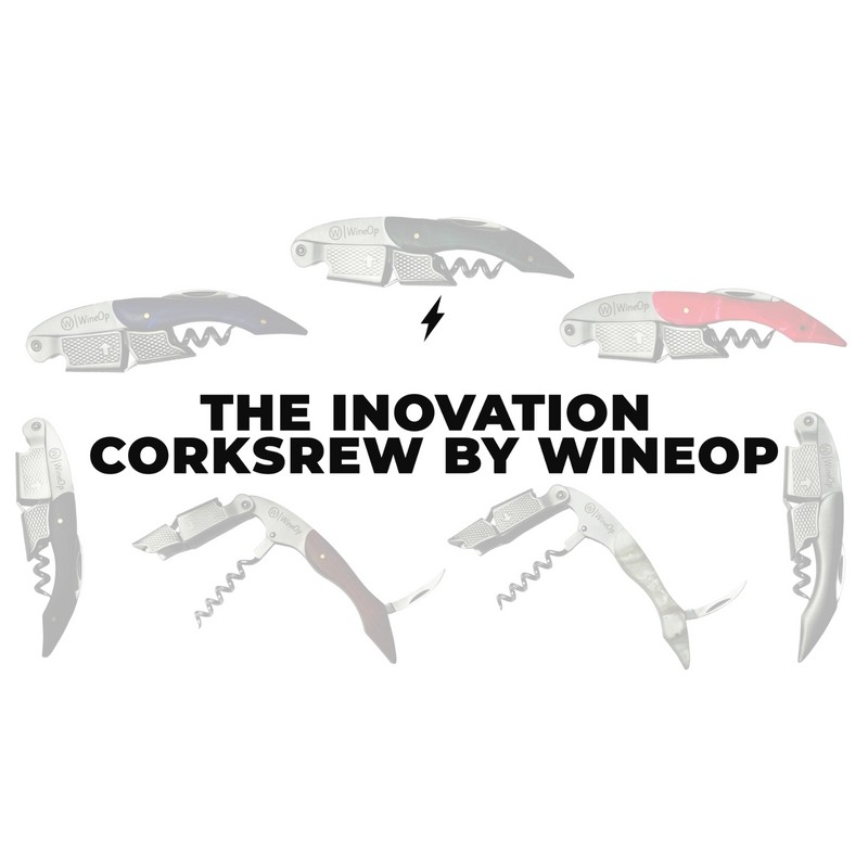 WineOp 2 PACKS Double Hinged Wine Bottle Opener Corkscrew Key