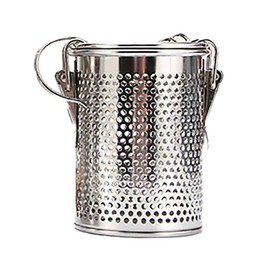 Sahgsa Stainless Steel Spice Strainer Spice Filter Tea Filter Loose Jug Large Tea Strainer with Carry Chain and Hook Kitchen Cooking Accessories Tea Herbs Coffee Spices