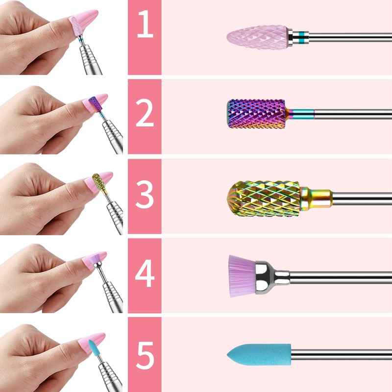 Madenia Nail Bits for Nail Machines, Grinding Bits, Grinding Nail