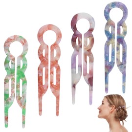 4 PACK Lialys Hair Pin for Women - French Hair Pin Elegant Hair Accessories for Women,Valentines Christmas Wedding Prom Decorative accessories,Suitable for All Hair (Stylish)