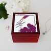 CafePress Purple Memory Keepsake Jewelry Box, 5"x5"x3.75"
