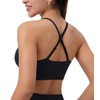 3Pack Womens Deep V-Neck Longline Sports Bra, Strappy Criss Cross