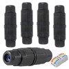 5Pcs Waterproof Cable Connector 3 Pin Wire Connector 3 Way