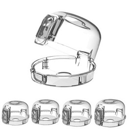 Stove Knob Covers (5-Pack) - Child Proof Gas Stove Knob Locks, Baby Proofing Safety Covers for Gas Stoves & Ovens, Heat Resistant & Durable, Easy to Install, Transparent