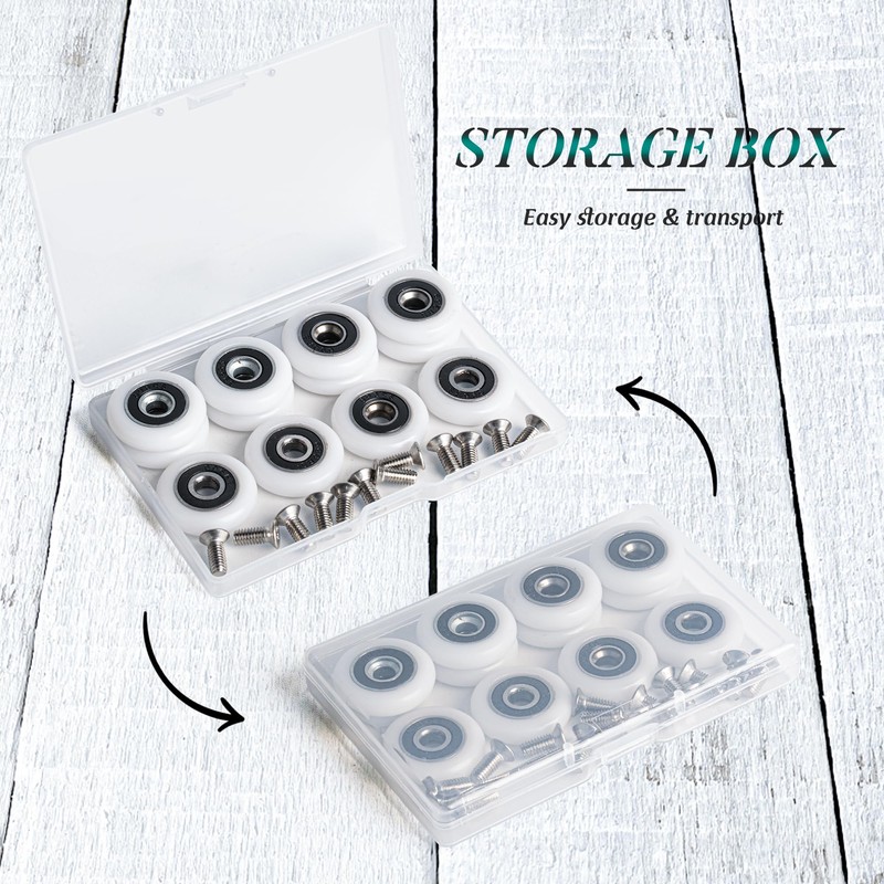 SPDYCESS Pack of 12 Shower Cubicle Rollers, Sliding Door Replacement