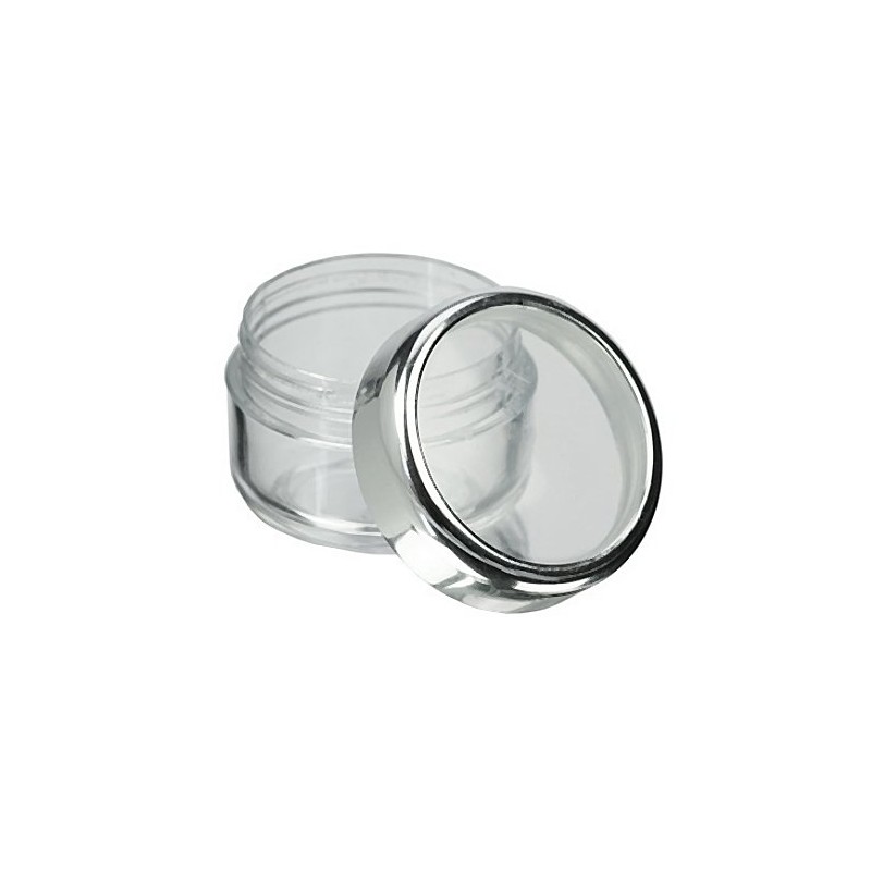 Kosmetex Empty Container 6 ml Clear Plastic Jar, Cream Tin,