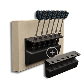 Set of 2 dart holders for wall mounting, 12 slots for darts, accessories for dartboard, steel dart and soft darts, dart holder or dart stand arrows in black