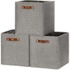 Mangata Collapsible Storage Cube Boxes, 28CM Cube Linen Woven Fabric