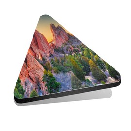 1x Triangle MDF Magnet 6cm - Garden of the Gods Colorado Springs USA - Fridge Locker Office Whiteboard Toolbox #50997