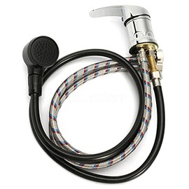 Tookie Water Faucet Set, Zinc Alloy Salon Shampoo Bowl Faucet and Sprayer Kit with Spray Hose, Home Durable Salon Spa Hot Cold Mixer Shower Shampoo Bowl Replacement Part Set