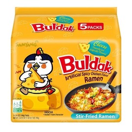 Samyang Buldak spicy chicken Ramen Noodles  4 flavors for choose  140 g each pack - Specification: 5 packs cheese