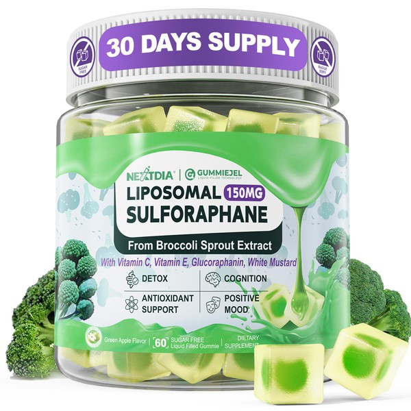 150mg Liposomal Sulforaphane Supplement from Broccoli Sprouts Extract - Sulforaphane