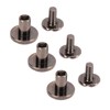 200 Sets Chicago Screws 9.5x8mm DIY Uniform Coating Brass Leather