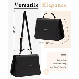 Hihealer Leather Lunch Bag Women - Adult Modern Urban Style Stylish Vegan Leather Insulated Leakproof Lunch Box for Work - 2025 Newest Christmas Gifts for Women (Sleek Black, Standard)